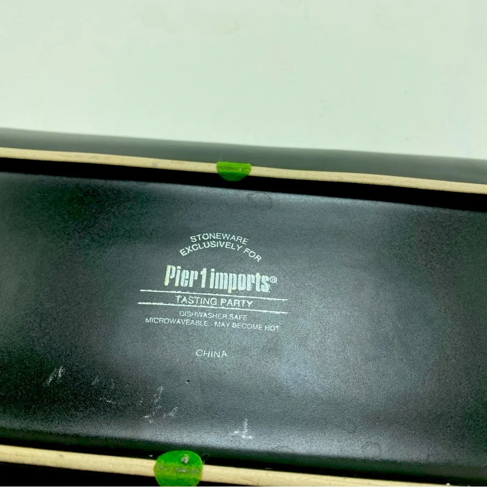 Pier 1 Red & Black Serving Platter